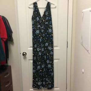 ModCloth Original Black Floral Maxi Dress